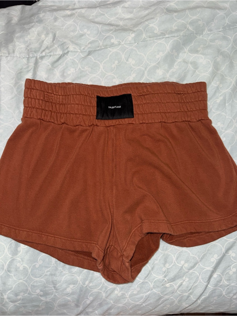 TALENTLESS Rust Elastic-Waist Women's Shorts
